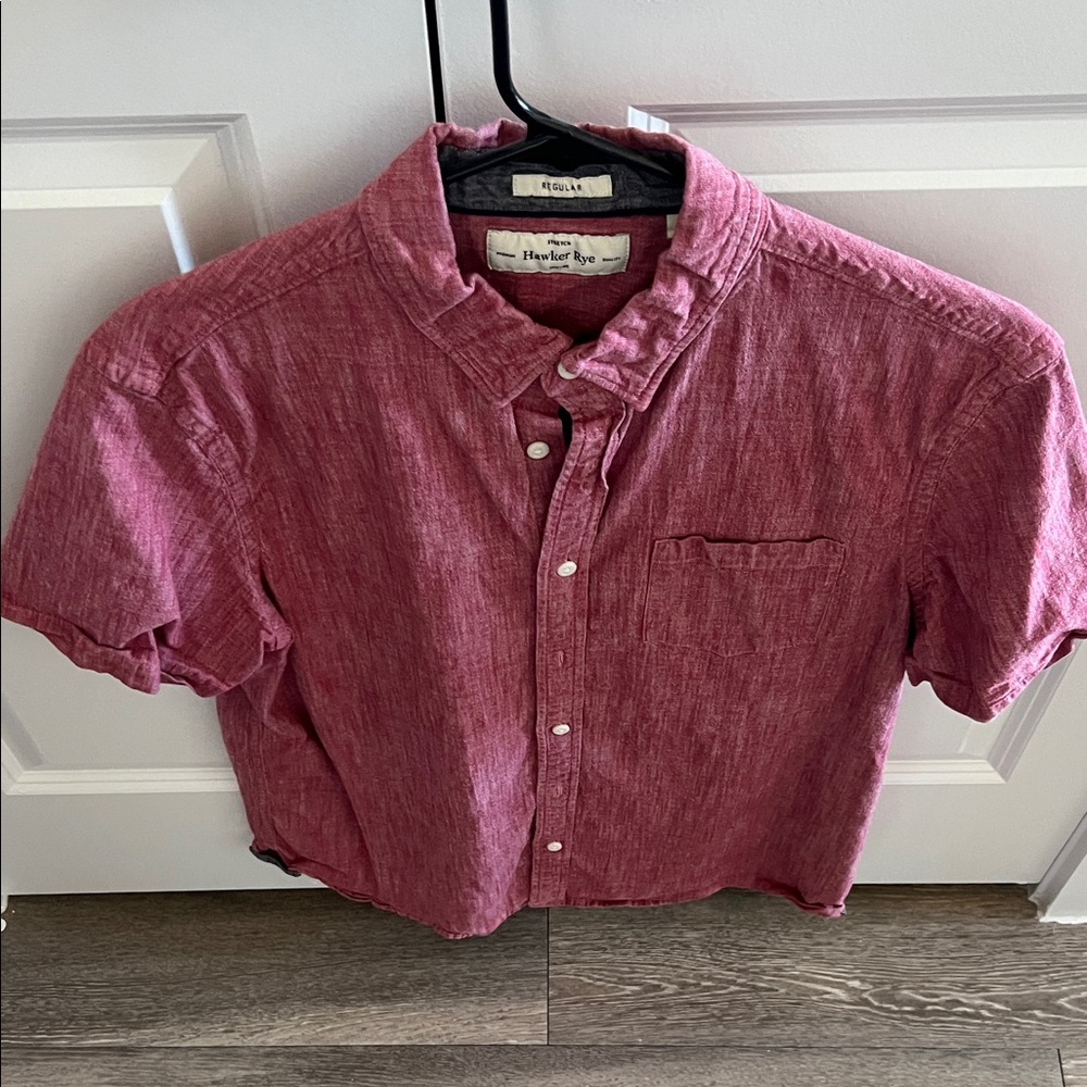 Heather Gray Men's Casual Button Down Shirt